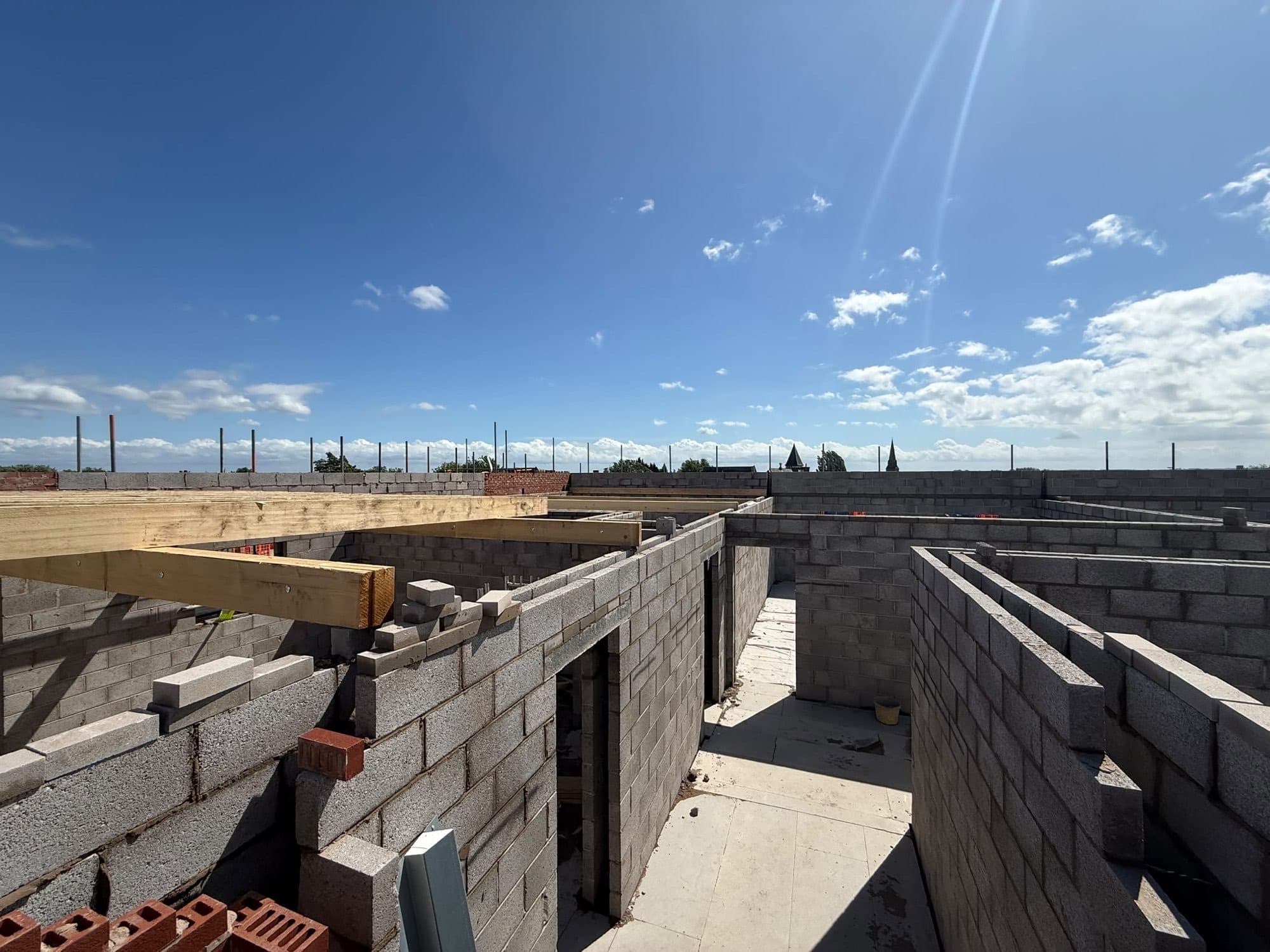 A residential building under construction