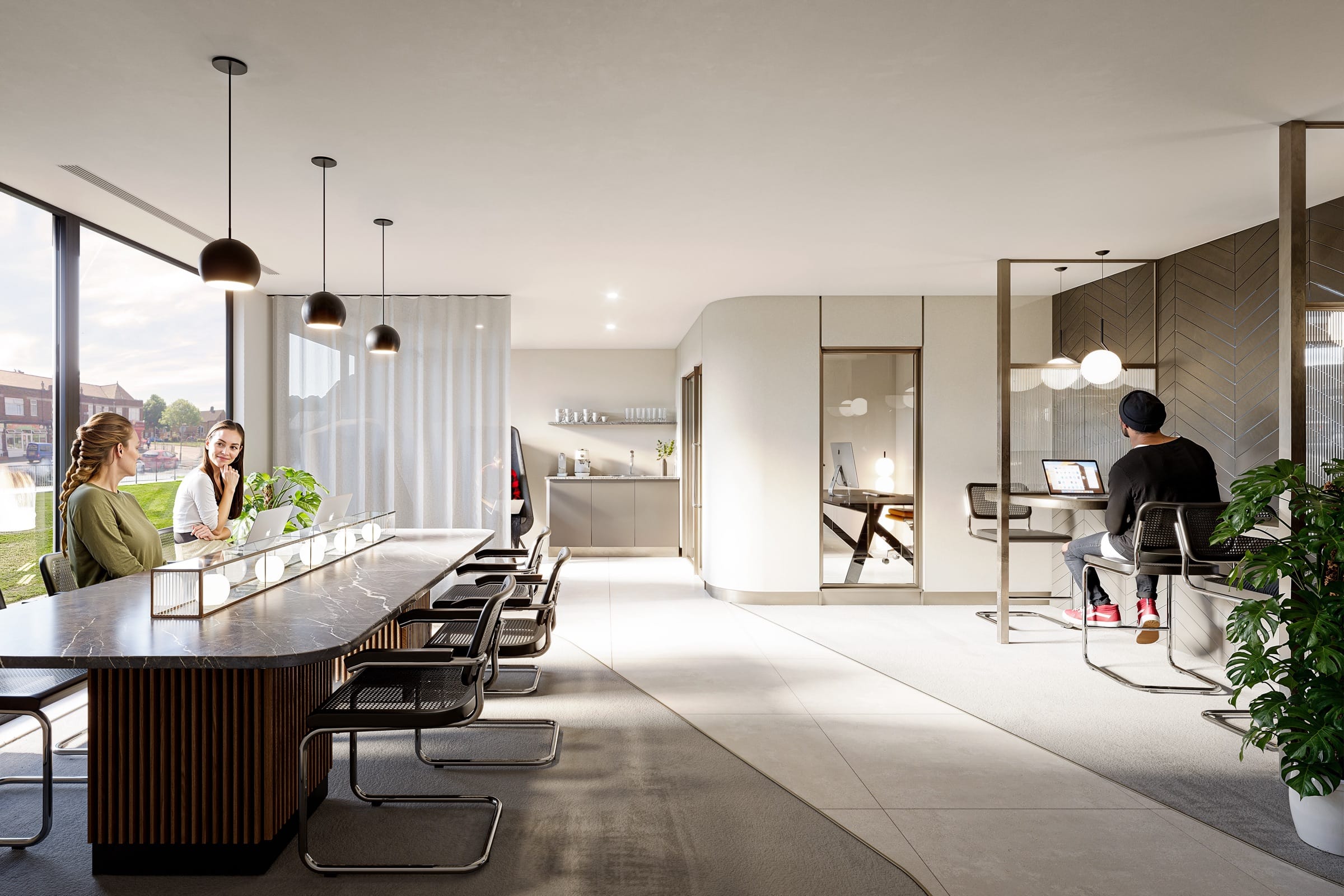 The co-working space at One Trafford Edge