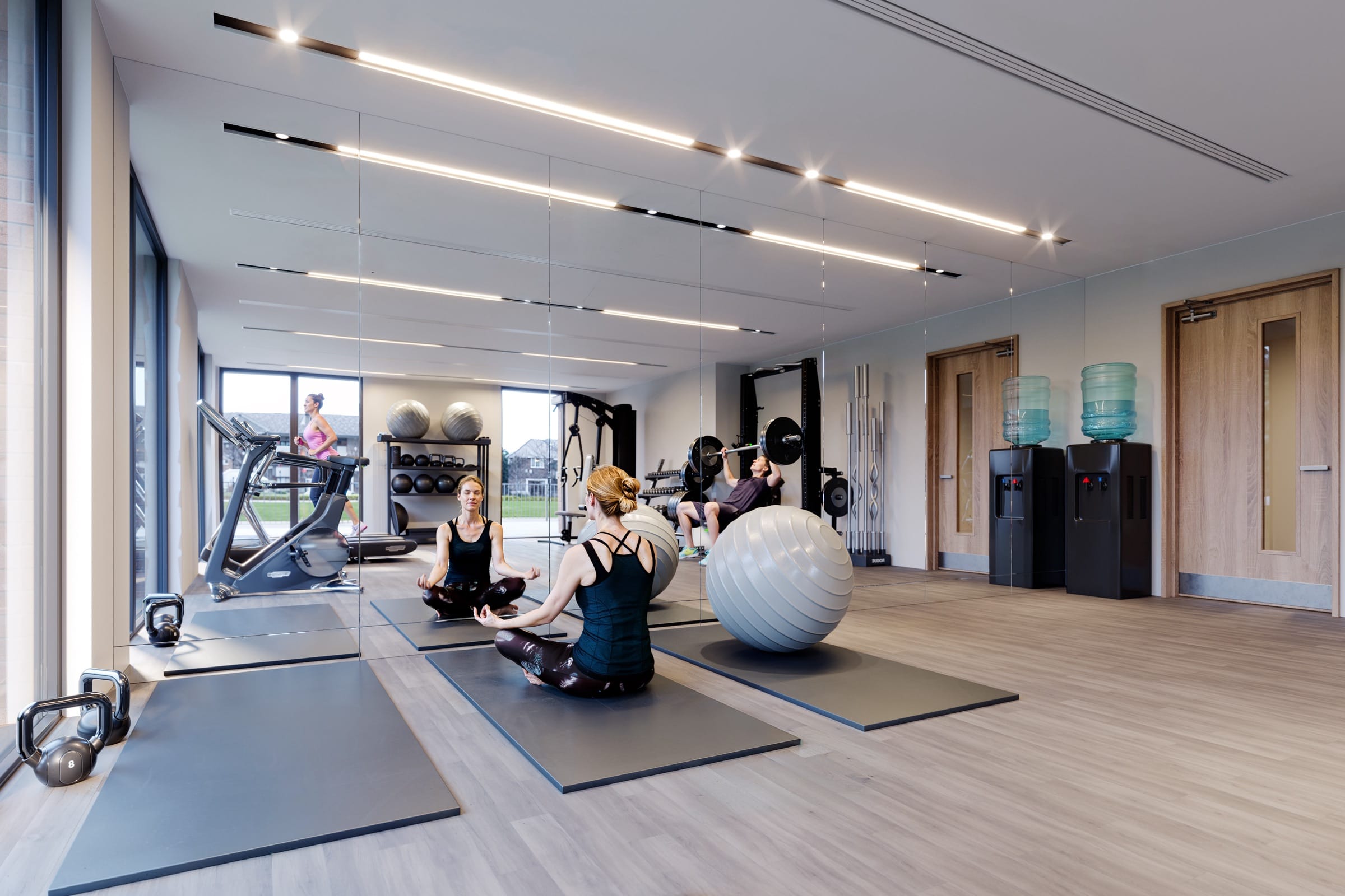 The residents' gym at One Trafford Edge