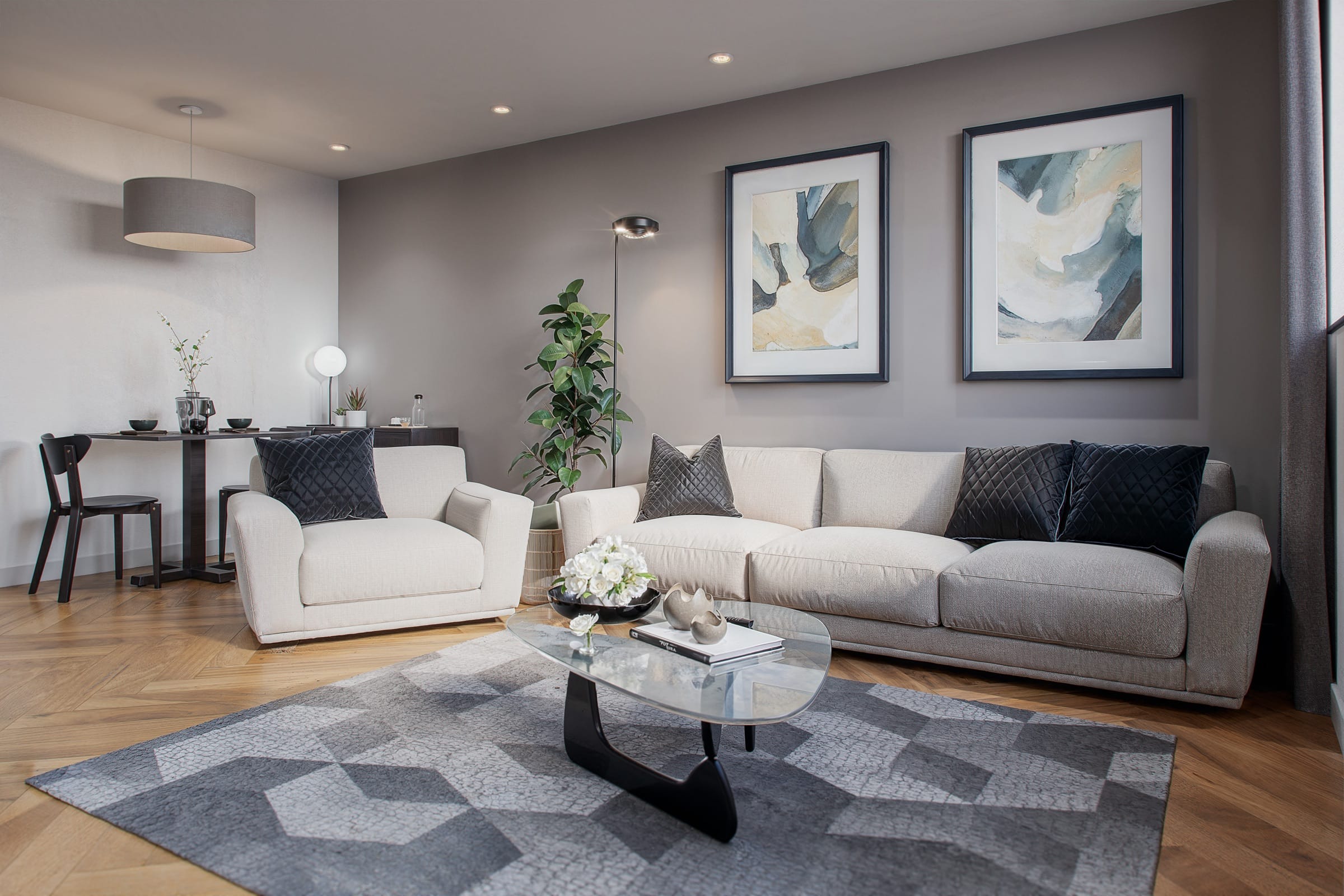 A living space at One Trafford Edge