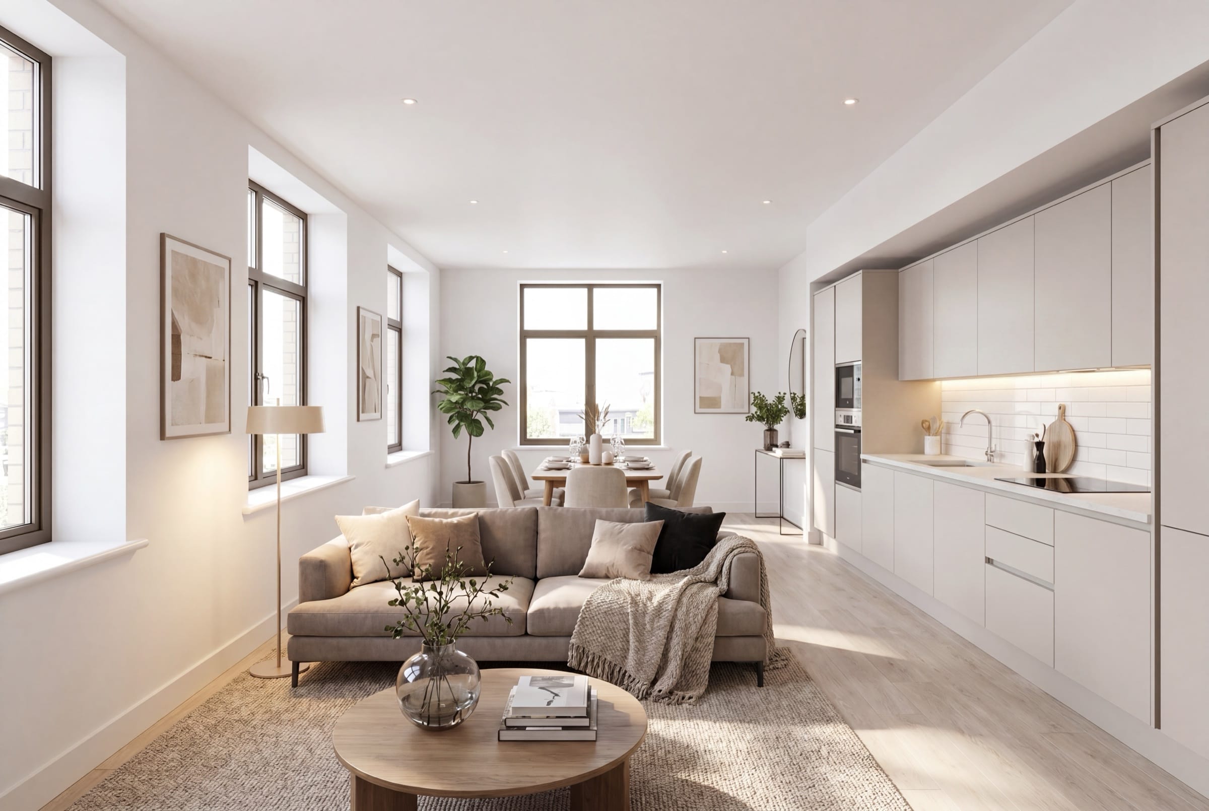 A two-bedroom living space at Imperial Exchange